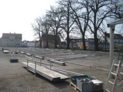 Vorbereitung der Zeltaufstellung